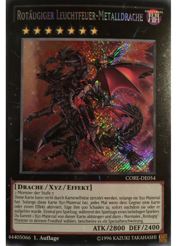 Rotäugiger Leuchtfeuer-Metalldrache (Secret Rare 1st Edition)