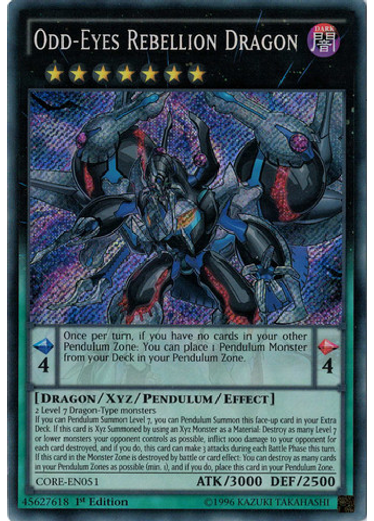 Odd-Eyes Rebellion Dragon (Secret Rare 1st Edition)