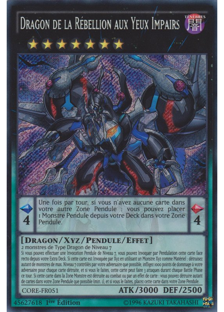 Dragon de la Rébellion aux Yeux Impairs (Secret Rare 1st Edition)