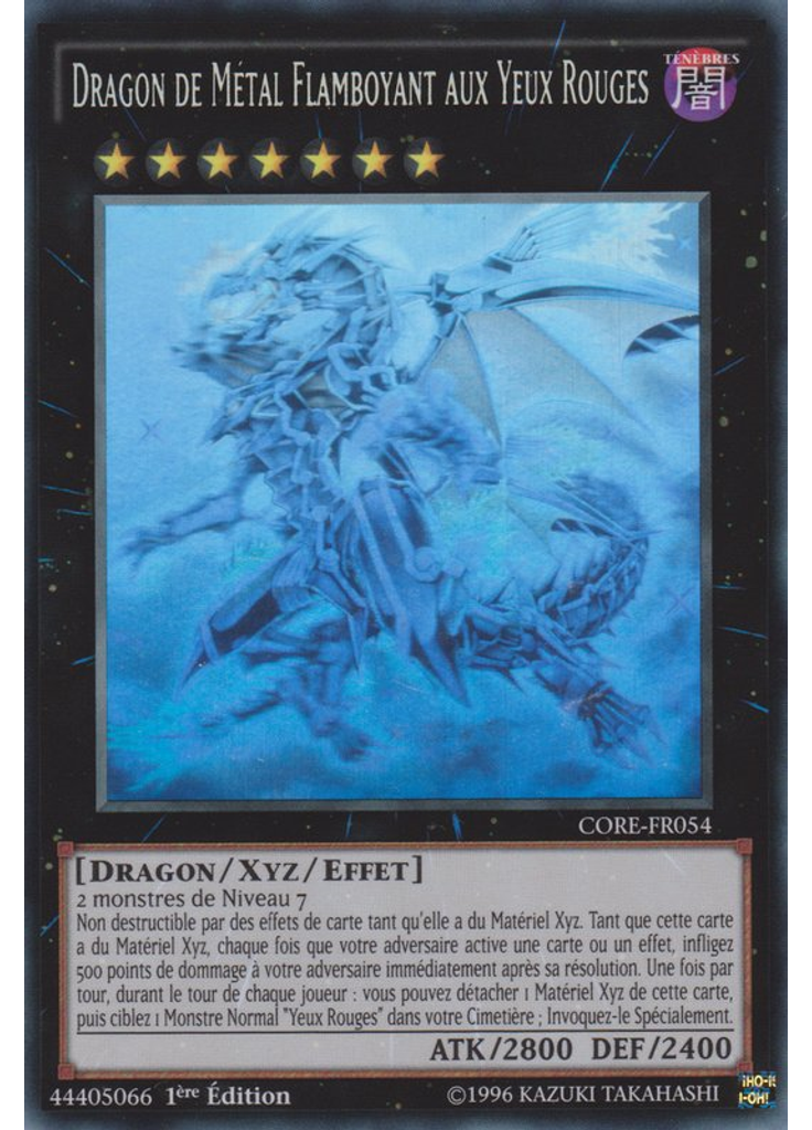 Dragon de Métal Flamboyant aux Yeux Rouges (Ghost Rare 1st Edition)