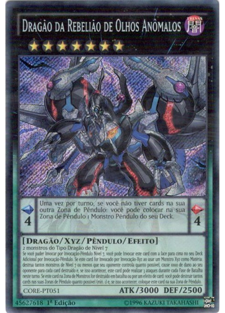 Dragão da Rebelião de Olhos Anômalos (Secret Rare 1st Edition)