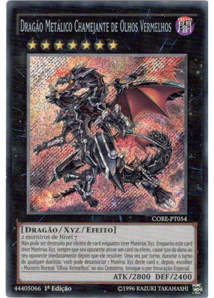Dragão Metálico Chamejante de Olhos Vermelhos (Secret Rare 1st Edition)