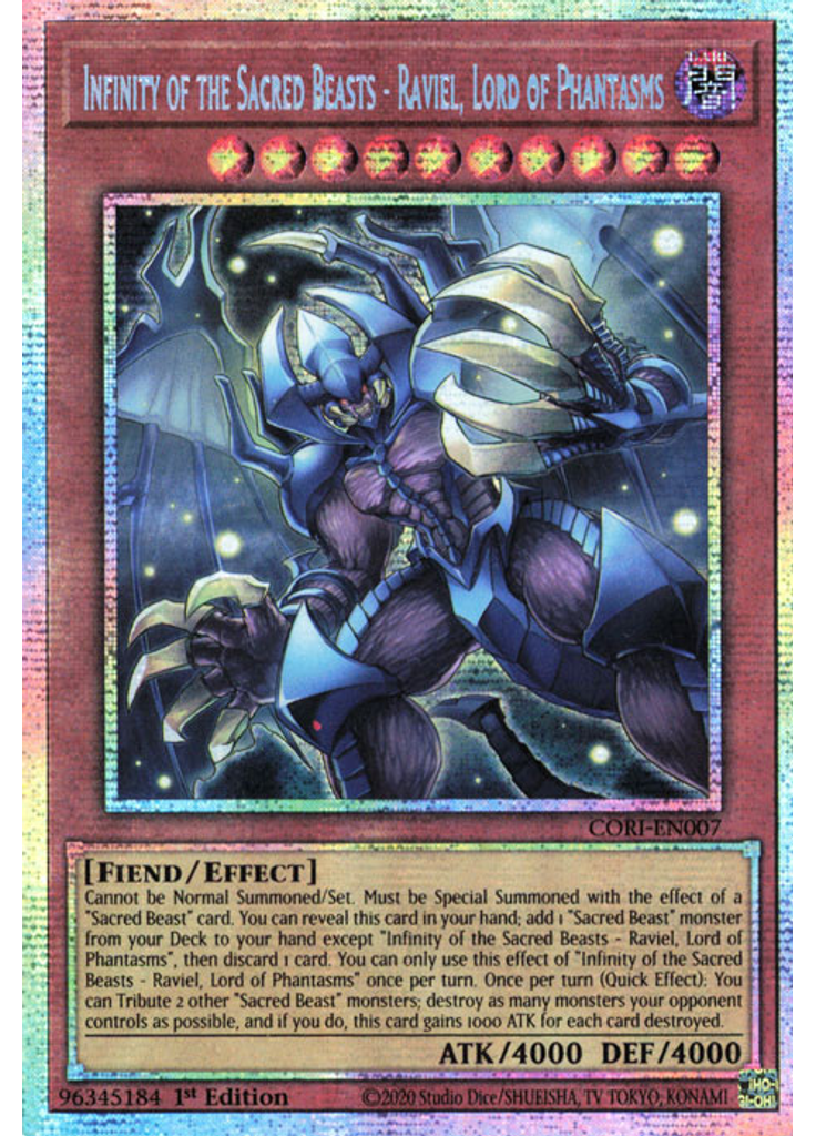 Infinity of the Sacred Beasts - Raviel, Lord of Phantasms (Starlight Rare 1st Edition)