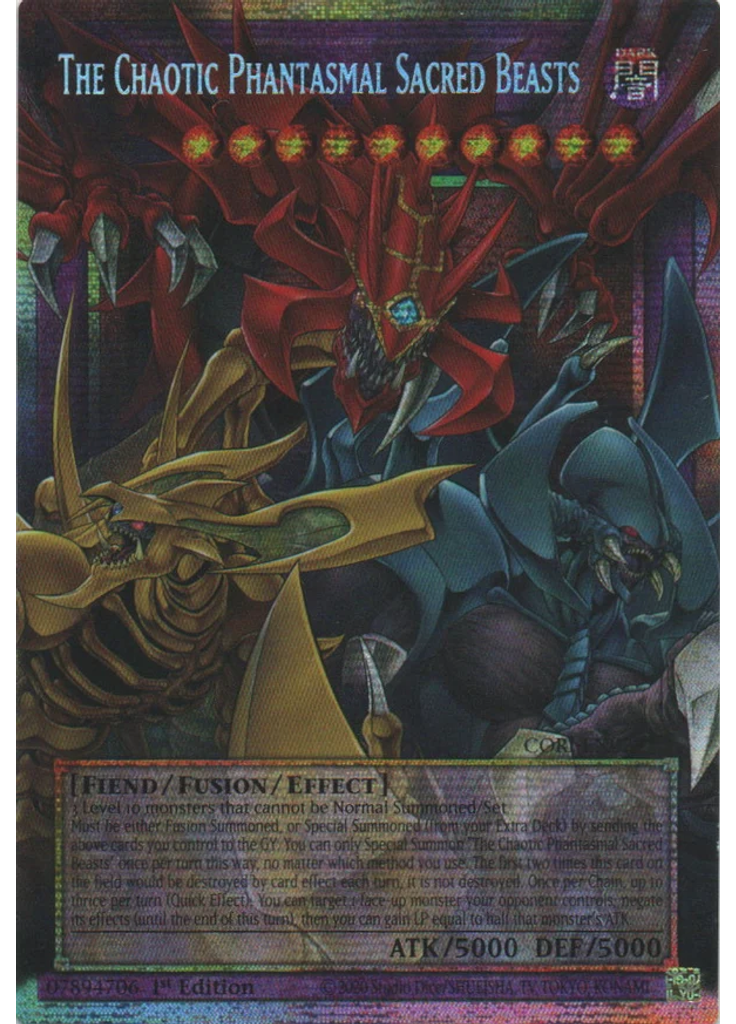 The Chaotic Phantasmal Sacred Beasts (Starlight Rare 1st Edition)