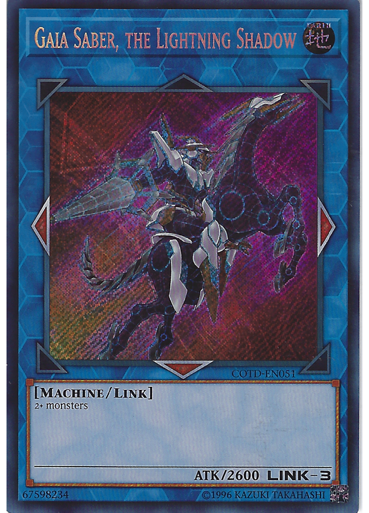 Gaia Saber, the Lightning Shadow (Secret Rare Unlimited)