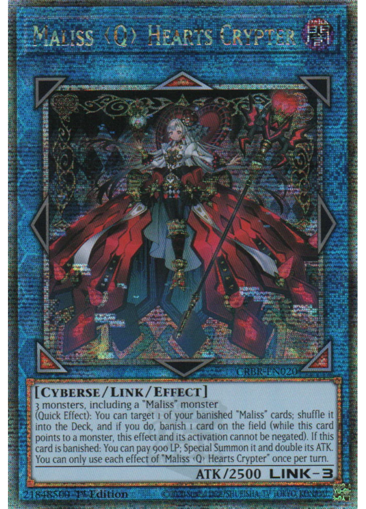 Maliss  Hearts Crypter (Quarter Century Secret Rare 1st Edition)