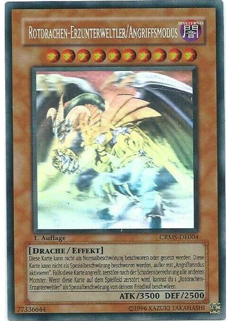 Rotdrachen-Erzunterweltler/Angriffsmodus (Ghost Rare 1st Edition)
