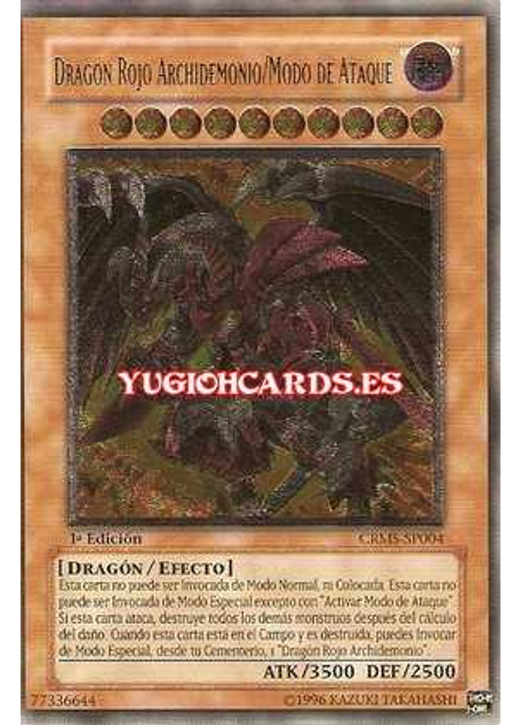 Dragón Rojo Archidemonio/Modo de Ataque (Ultimate Rare 1st Edition)