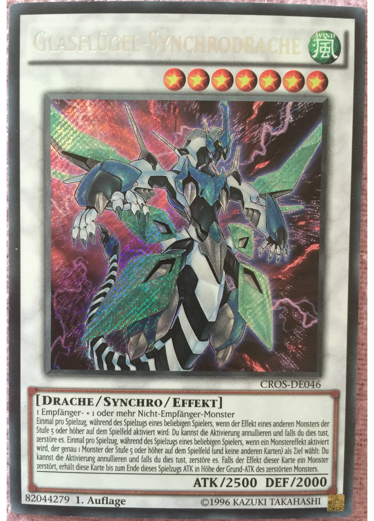 Glasflügel-Synchrodrache (Secret Rare 1st Edition)