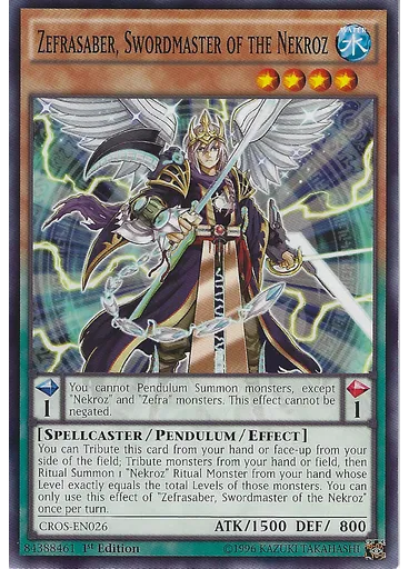 Zefrasaber, Swordmaster of the Nekroz