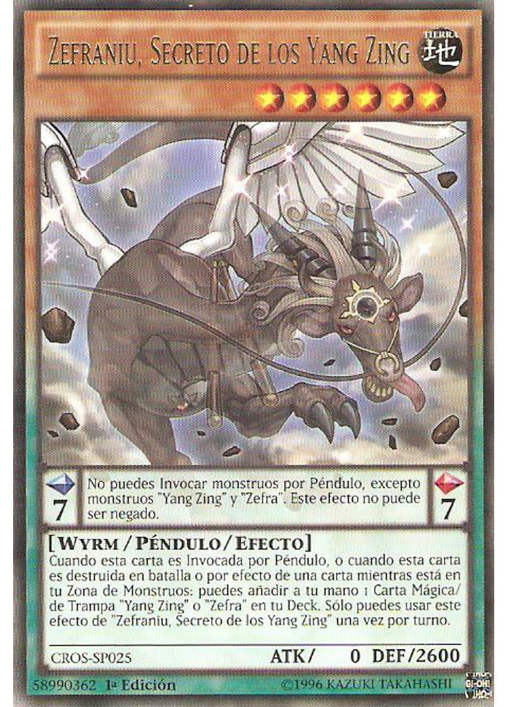 Zefraniu, Secreto de los Yang Zing