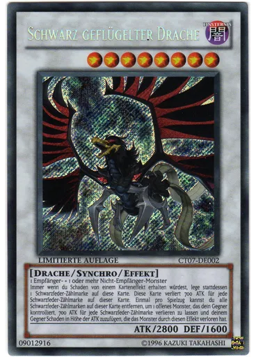 Schwarz geflügelter Drache