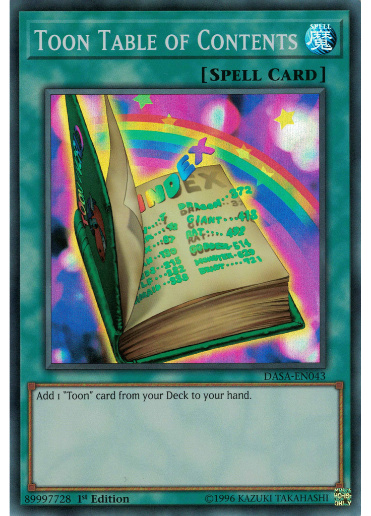 Toon Table of Contents