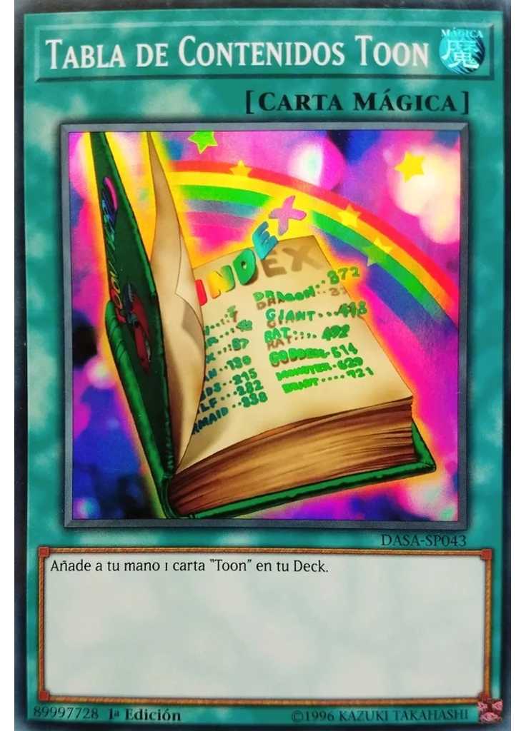 Tabla de Contenidos Toon