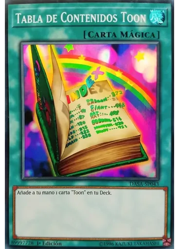 Tabla de Contenidos Toon