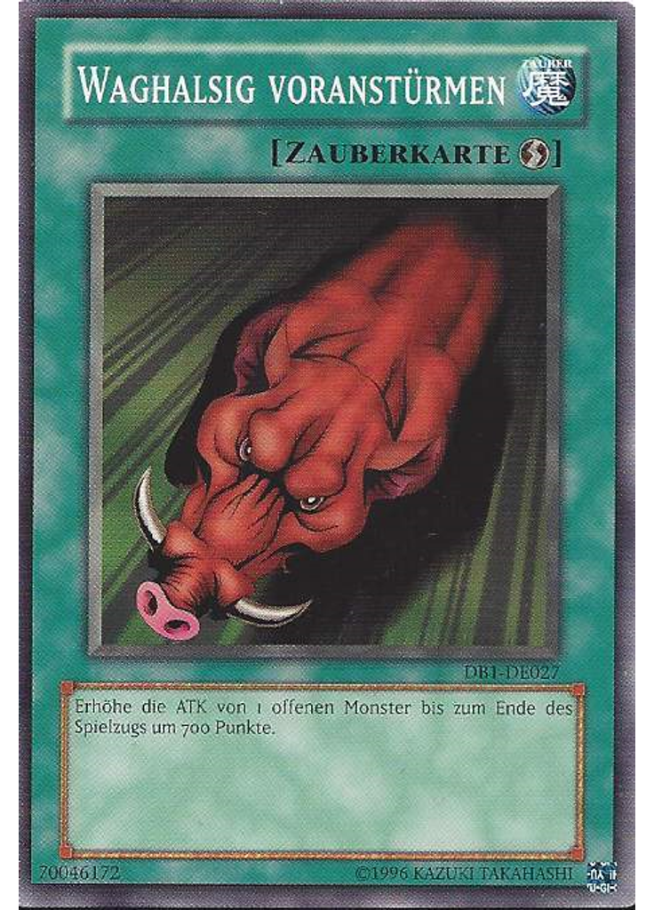 Waghalsig voranstürmen