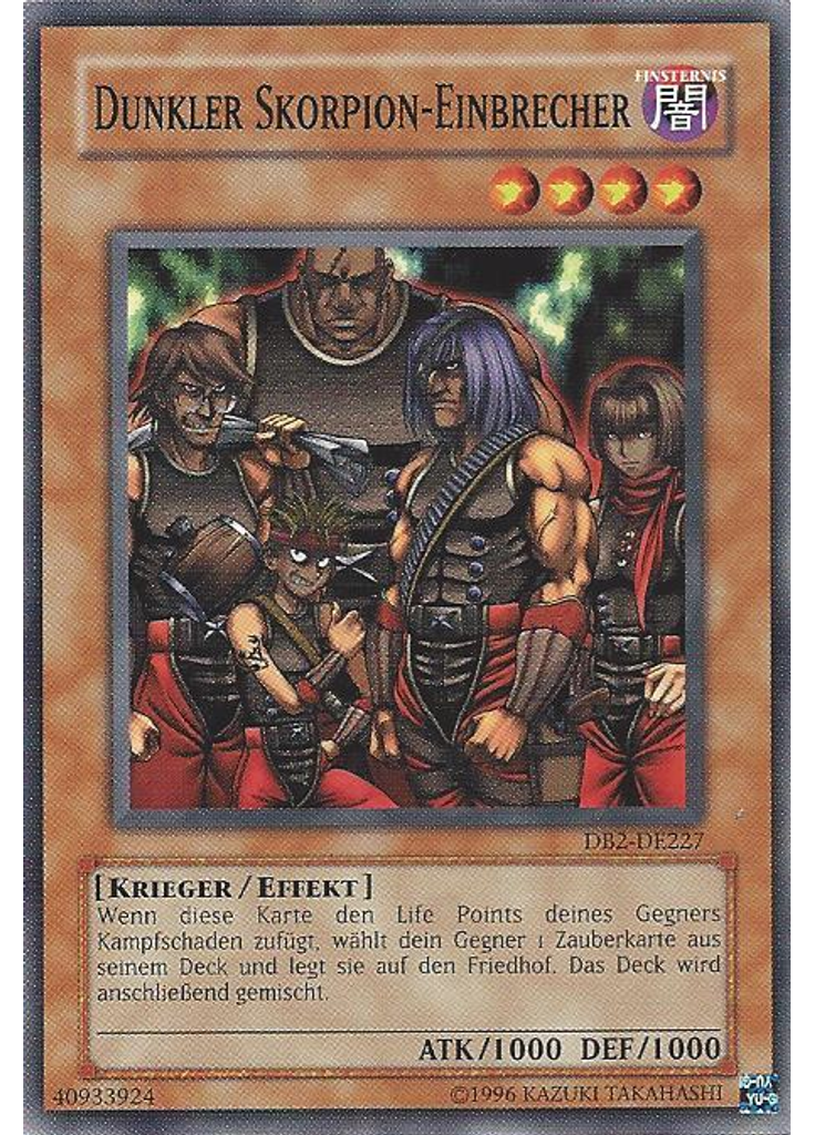 Dunkler Skorpion-Einbrecher