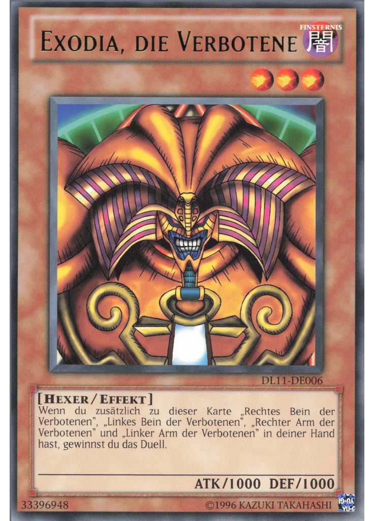 Exodia, die Verbotene (Rare Unlimited Green)