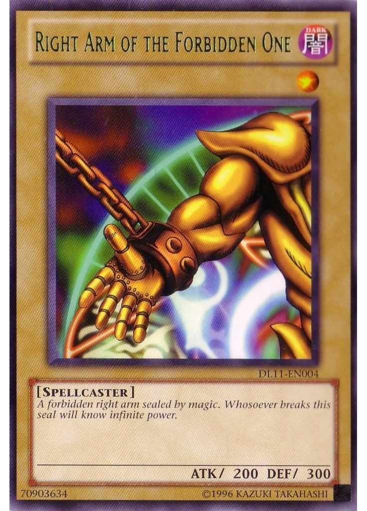 Right Arm of the Forbidden One (Rare Unlimited Green)