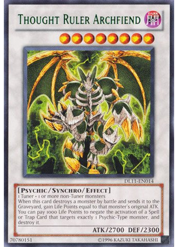 Thought Ruler Archfiend (Rare Unlimited Green)