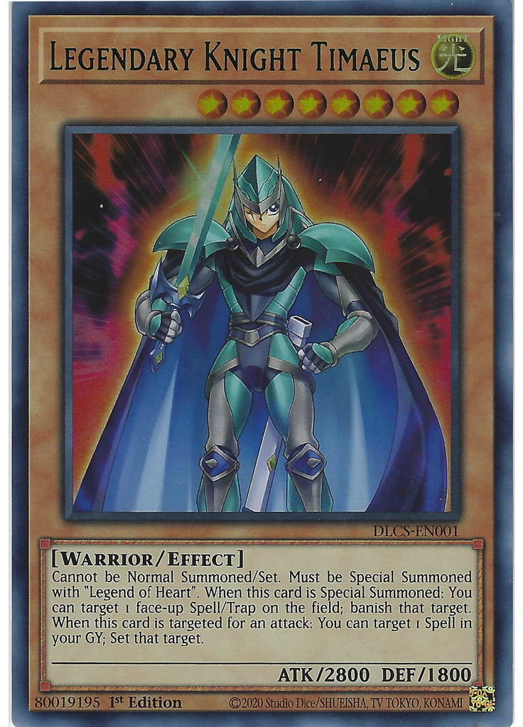 Legendary Knight Timaeus (Ultra Rare 1st Edition Green)