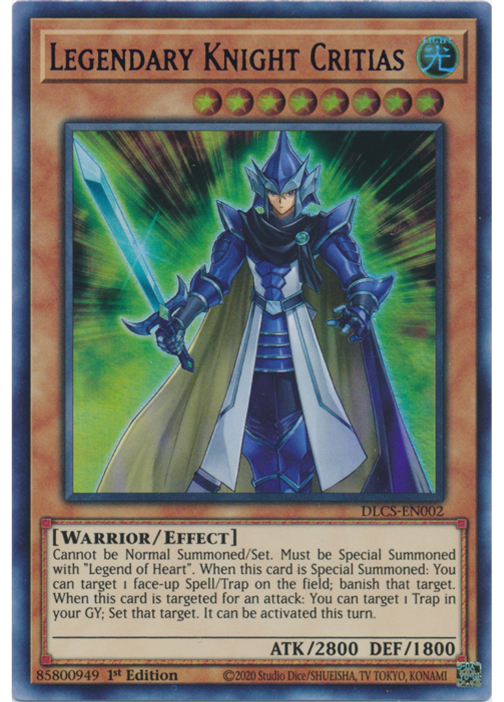 Legendary Knight Critias (Ultra Rare 1st Edition Blue)