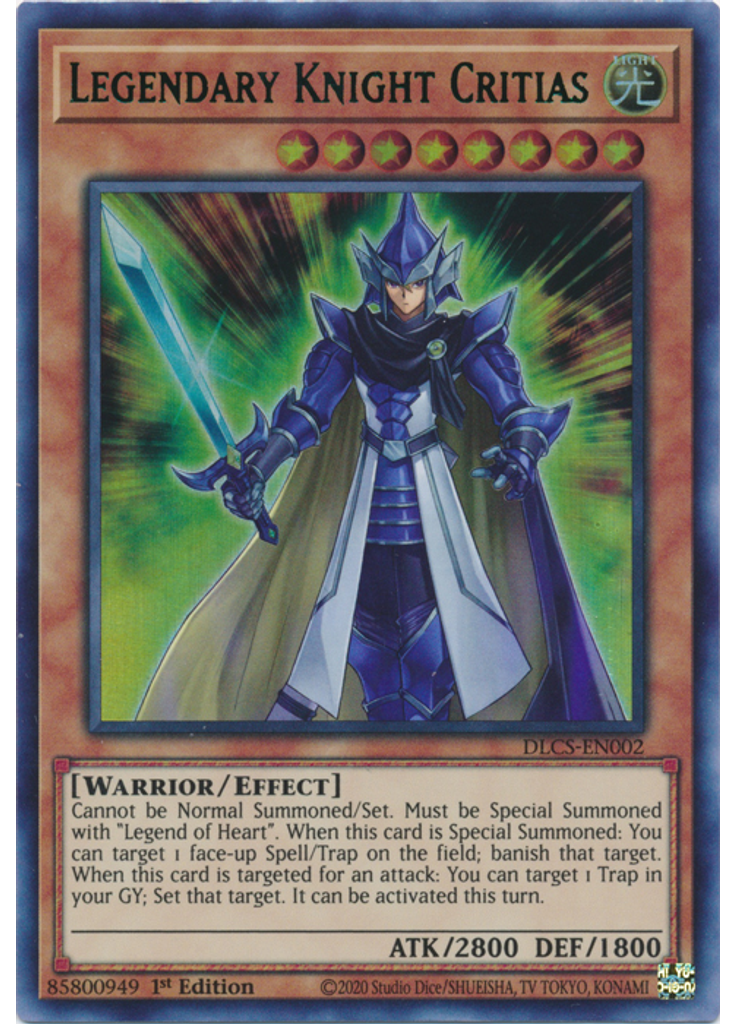 Legendary Knight Critias (Ultra Rare 1st Edition Green)