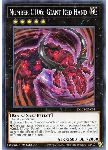 Number C106: Giant Red Hand