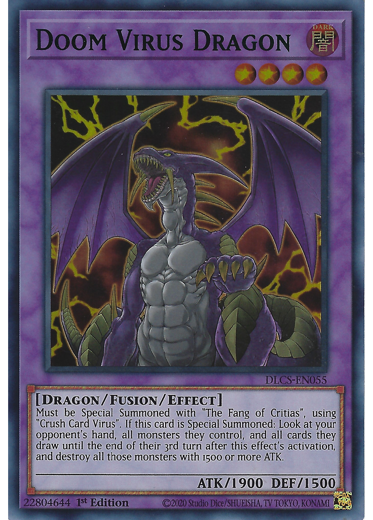 Doom Virus Dragon (Ultra Rare 1st Edition Green)