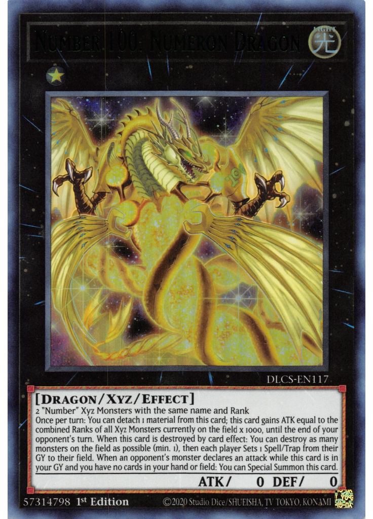 Number 100: Numeron Dragon (Ultra Rare 1st Edition Green)