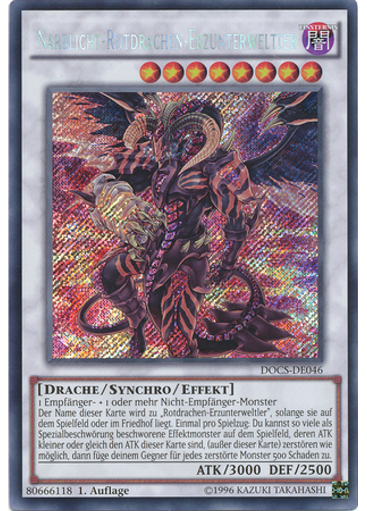 Narblicht-Rotdrachen-Erzunterweltler (Secret Rare 1st Edition)