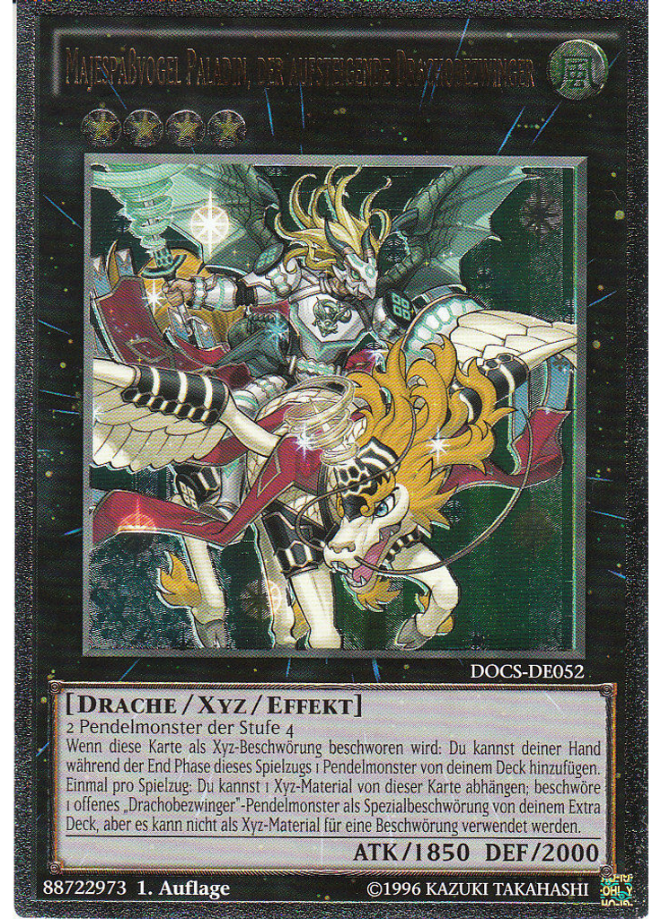 Majespaßvogel Paladin, der aufsteigende Drachobezwinger (Ultimate Rare 1st Edition)