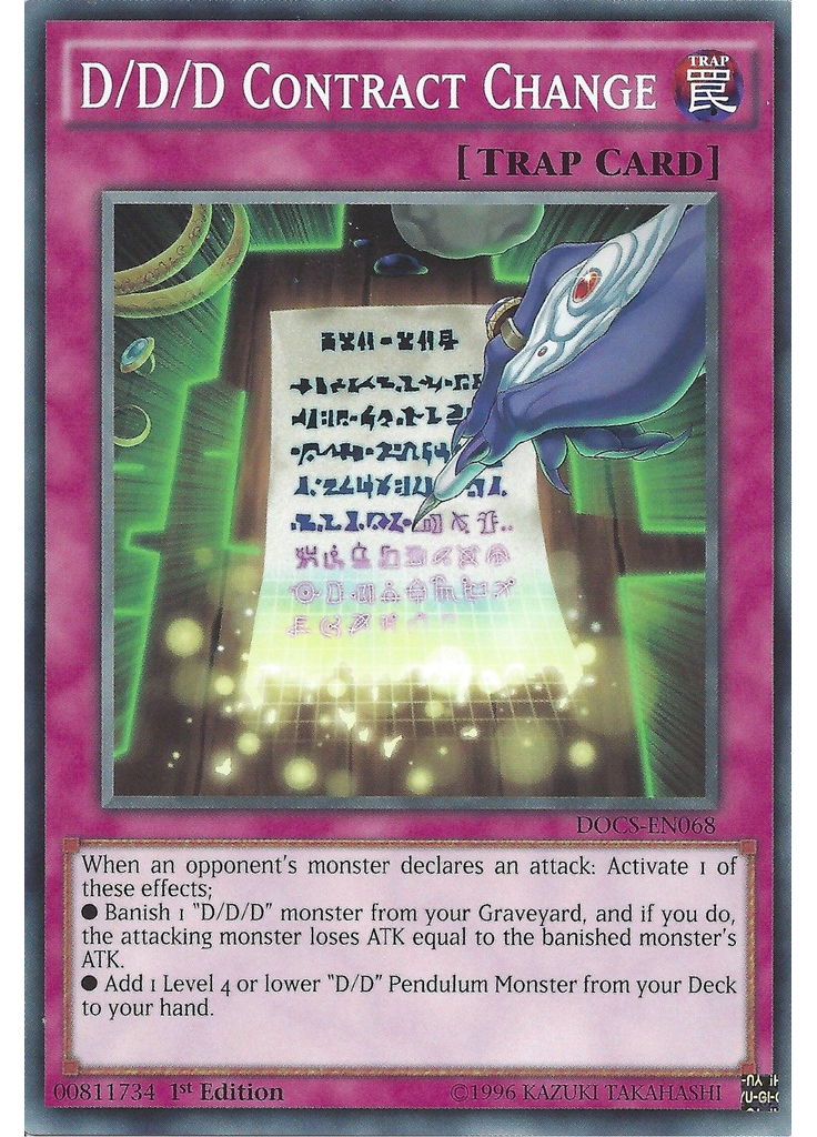 D/D/D Contract Change