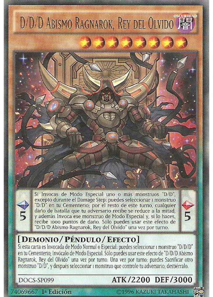 D/D/D Abismo Ragnarok, Rey del Olvido