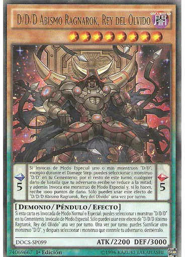 D/D/D Abismo Ragnarok, Rey del Olvido