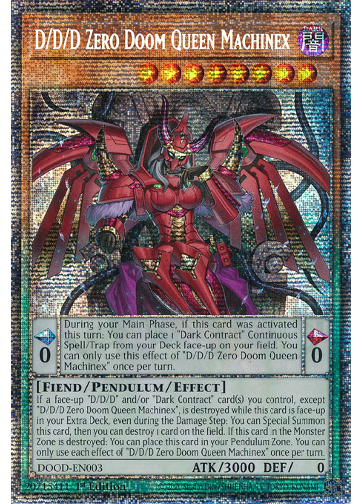 D/D/D Zero Doom Queen Machinex (Starlight Rare 1st Edition)