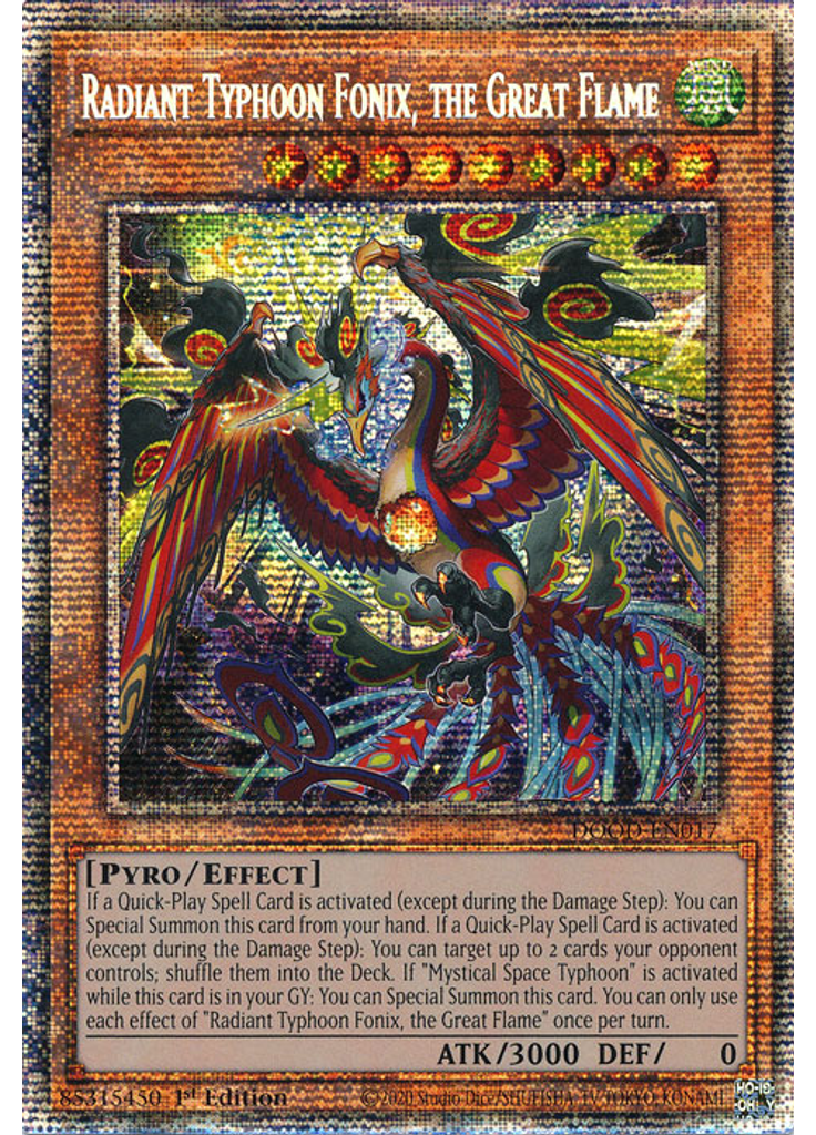 Radiant Typhoon Fonix, the Great Flame (Starlight Rare 1st Edition)