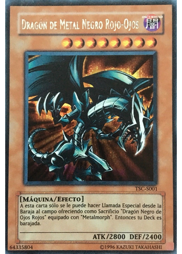 Dragón de Metal Negro Ojos Rojos