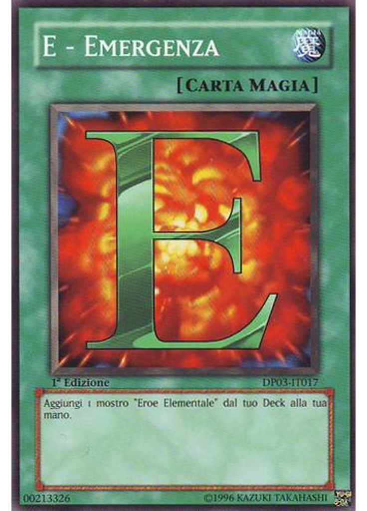 E - Emergenza