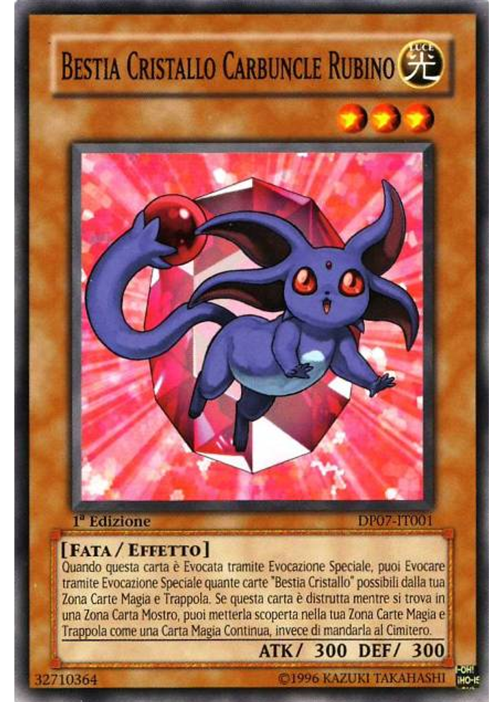 Bestia Cristallo Carbuncle Rubino