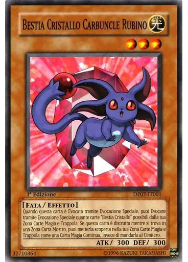 Bestia Cristallo Carbuncle Rubino
