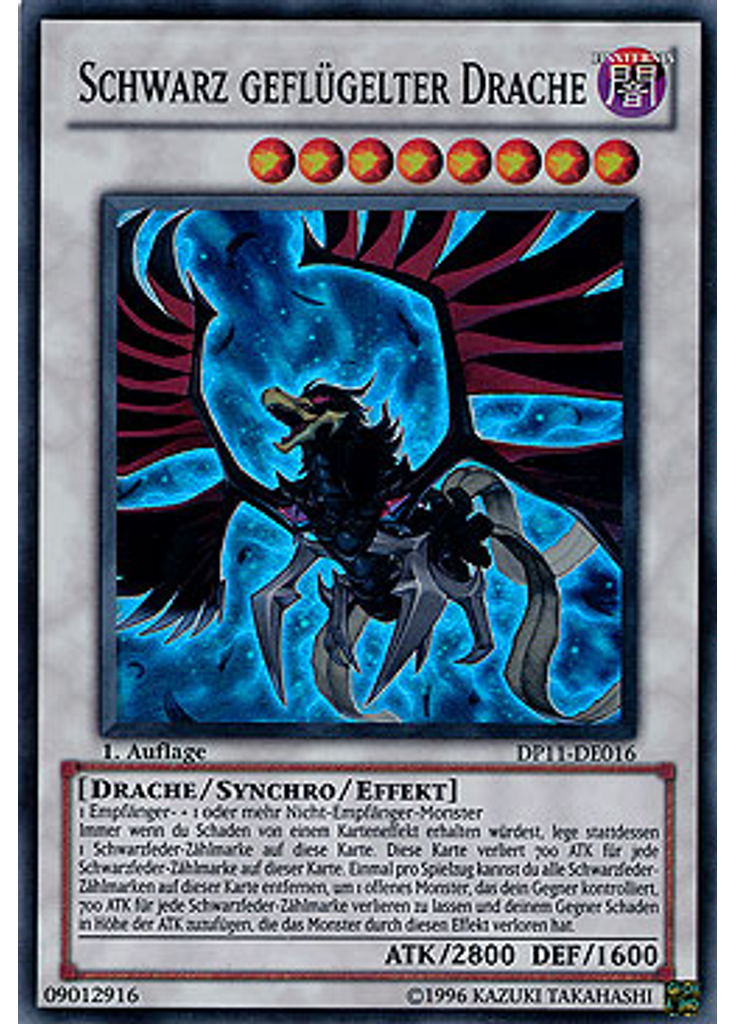 Schwarz geflügelter Drache