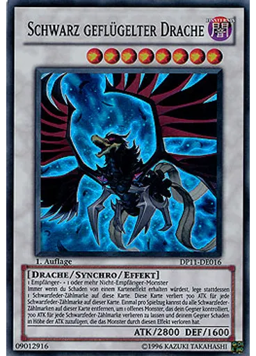 Schwarz geflügelter Drache