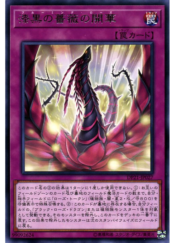 漆黒の薔薇の開華