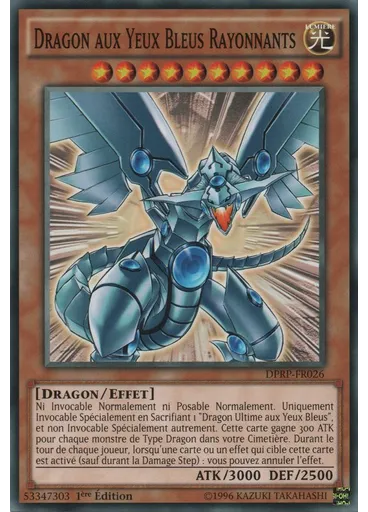 Dragon aux Yeux Bleus Rayonnants