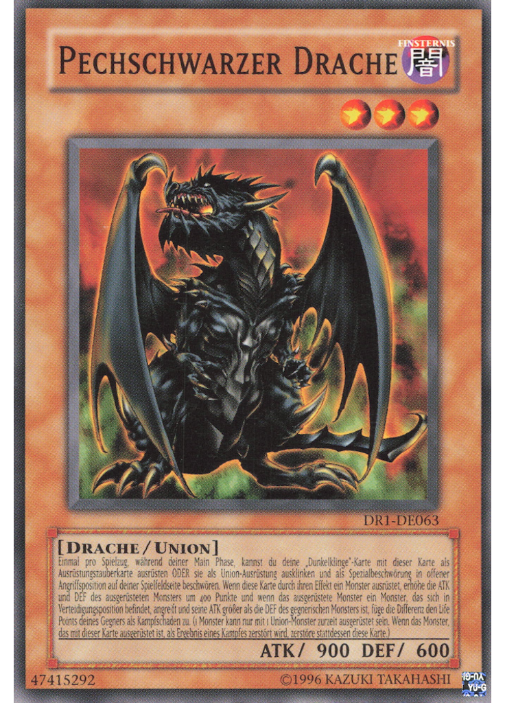 Pechschwarzer Drache
