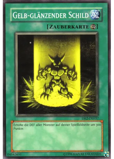 Gelb-glänzender Schild