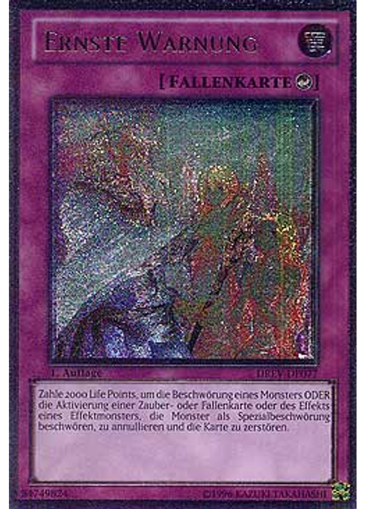Ernste Warnung (Ultimate Rare 1st Edition)