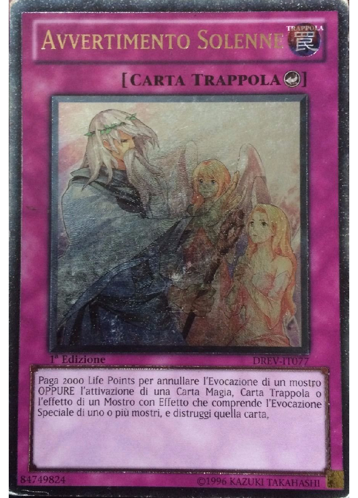 Avvertimento Solenne (Ultimate Rare 1st Edition)
