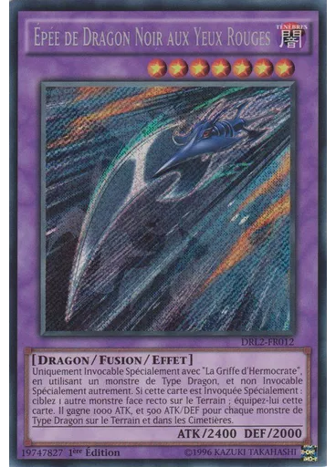 Épée de Dragon Noir aux Yeux Rouges
